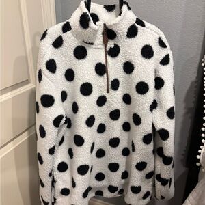 Polka Dot Fleece Sweatshirt